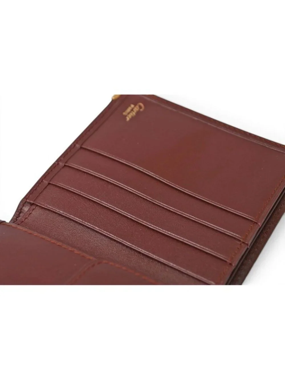 Cartier Fold Wallet Bifold Vintage Must de Cartier Bordeaux